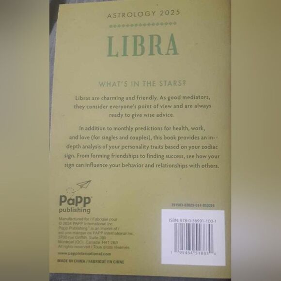 Astrology 2025 Libra Book Brand New - Picture 2 of 2